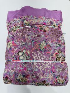 Premium yumuşak pürüzsüz nakış Polyester kumaş elbise Saree üniforma için % 100% Polyester hafif dayanıklı nakış kumaş - Product Image 6