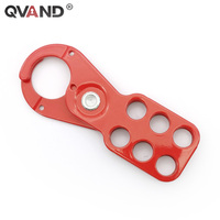 6 구멍이있는 스틸 잠금 안전 걸쇠 38mm 후크 다인용 관리 자물쇠 RED LOTO 잠금 잠금 자물쇠 자물쇠 가위 걸쇠