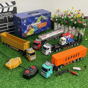 Camión DZX Rc D19, vehículo de transporte con iluminación por control remoto eléctrico, juguete para niños de 4 a 6 años - Product Image 1