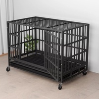 YANG FAN vente en gros de cages de caisse pour animaux de compagnie de haute qualité grand espace libre intérieur cage pour chien avec cage en métal de roue