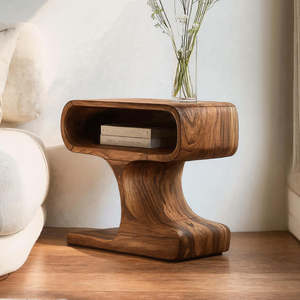 AJUNION Handcrafted Design <strong>Living</strong> <strong>Room</strong> <strong>Side</strong> <strong>Table</strong> Natural <strong>Wood</strong> Accent <strong>Table</strong> Beside Sofas Bedside <strong>Table</strong> <strong>for</strong> Bedrooms - Product Image 1