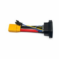 Connecteur XT90 femelle à montage sur panneau 2+6 broches avec fil en silicone 8AWG et joint étanche pour batterie de vélo électrique