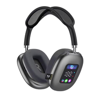 Headphone Lipat Nirkabel Berkualitas Tinggi Akz Max600 Dengan Layar Sentuh BT Stereo Bass Overhead Gaming TWS HIFI Musik