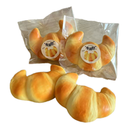 Balle anti-stress en mousse PU à montée lente, best-seller, Kawaii, en forme de pain français, croissants et gâteau, pour adolescents, adultes, unisexe