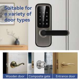 Serrure intelligente à empreintes digitales biométrique TTlock App haute sécurité, clé, mot de passe, carte, serrure numérique intelligente, pêne dormant intelligent - Product Image 3