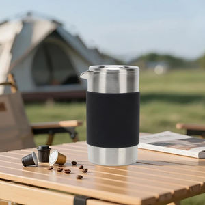 Портативная кофеварка-френч-пресс из нержавеющей стали объемом 350 мл (12 унций) для кемпинга и путешествий на автомобиле - Product Image 1
