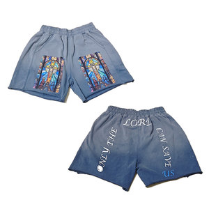 Pantaloncini Vintage <span class=keywords><strong>con</strong></span> Colore Sfumato, Lavaggio Enzimatico, Bordi Arrotolati, Stampa DTG Personalizzata, Logo Personalizzato, Pantaloni God - Product Image 6