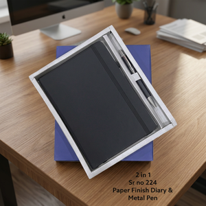 Coffret Cadeau Agenda A5 Rigide en PU avec Stylo Métallique, 100 Feuilles, Impression UV pour Réunions Professionnelles, Cadeaux d'Entreprise et Enregistrement de Notes - Product Image 4
