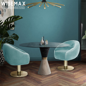 WISEMAX-mesa <span class=keywords><strong>de</strong></span> comedor <span class=keywords><strong>de</strong></span> mármol negro <span class=keywords><strong>de</strong></span> lujo, muebles modernos <span class=keywords><strong>de</strong></span> cristal redondo para restaurante y hogar, para sala <span class=keywords><strong>de</strong></span> estar - Product Image 6