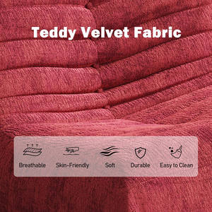 Muebles Infantiles, Silla Reclinable de Espuma Tapizada en Terciopelo para Niños, Ideal para Villas, Escuelas, Salas de Juego y Rincón de Lectura - Product Image 5