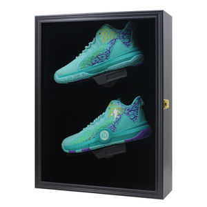 Exhibidor de Zapatos de Fútbol/Baloncesto de Madera para Regalo de Navidad para Hombre, Protección UV, Marco de Exhibición Profundo con Gran Sombra - Product Image 1