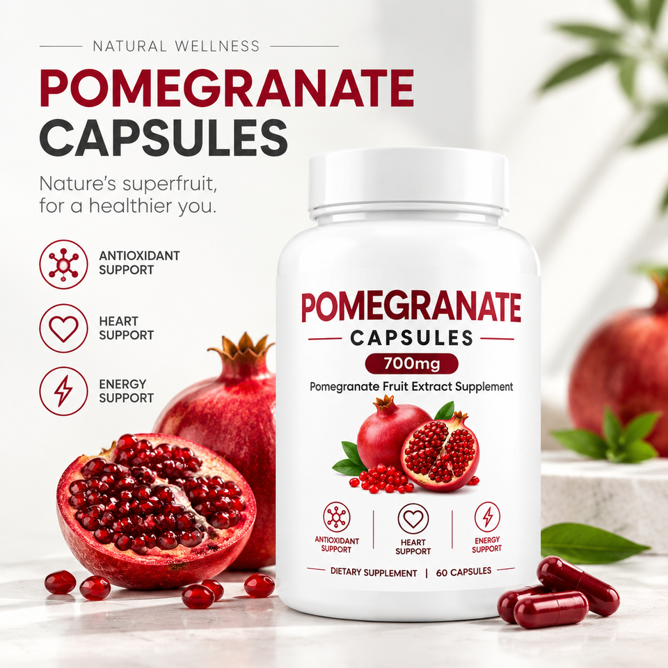 Pomegranate Capsules 700mg Supplement Pomegranate Extract for ...