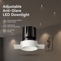 Plafonnier LED encastré dimmable 12W COB, découpe 75mm, spot sans cadre pour hôtel et projets résidentiels LP-AJ8292-RTB-21-1