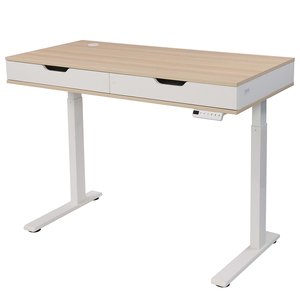 AJUNION <span class=keywords><strong>Escritorio</strong></span> inteligente de lujo Control de voz <span class=keywords><strong>Escritorio</strong></span> de pie Mesa de computadora eléctrica <span class=keywords><strong>Escritorio</strong></span> de oficina ajustable en altura <span class=keywords><strong>con</strong></span> 2 <span class=keywords><strong>cajones</strong></span> - Product Image 1