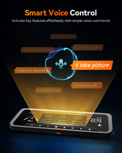 Wolfbox g900tripro đại lý 4K + 2.5K + 1080P 3 kênh cabin màn hình gương Dash Cam 4k đen xe máy ảnh với GPS - Product Image 5