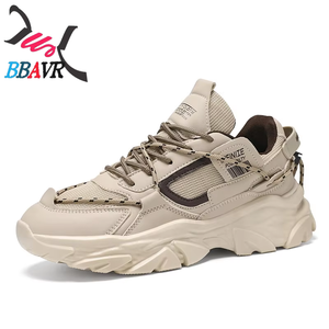 Zapatillas Deportivas Negras Modernas para Hombre, para Todas las Temporadas, Diseño de Malla Transpirable con Plantilla de PVC y Forro de Algodón, para Primavera, Verano, Otoño e Invierno - Product Image 1
