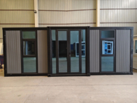 Maison conteneur extensible, maison mobile, maison préfabriquée, maison modulaire, maison préfabriquée 20/30/40 pieds, 2-3 chambres