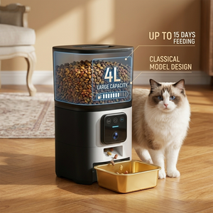 Distributeur automatique de nourriture pour animaux de compagnie intelligent WiFi OEM avec caméra HD 1080P, contrôle à distance par <span class=keywords><strong>application</strong></span>, distributeur automatique de nourriture pour chiens et chats avec minuterie - Product Image 3