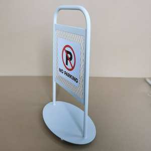 لافتة ممنوع وقوف السيارات، لوحة تحذير باللونين الأسود والأبيض، تصميم قابل للتخصيص، مكان وقوف سيارات خاص فردي أو مزدوج، علامة مرورية - Product Image 5