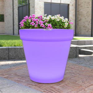 Finition enduite de poudre de pot de fleur rougeoyante de haute qualité de LED pour la maison et le jardin prix Offre Spéciale de petite taille - Product Image 2