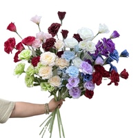 Künstliche Lisianthus-Seidenblumen mit 6 Köpfen, Kunstblumenstiele für Hochzeiten, Bankettsäle, Hotels und Heimdekoration