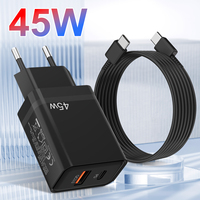Chargeur de téléphone certifié LVD EMC, chargeur PD de 45 watts, charge rapide PPS, chargeur USB-C, adaptateur GAN 45W PD