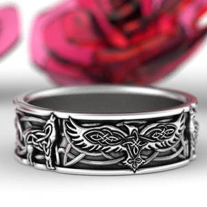 Anello Unisex Vintage con Motivo Animale, Stile Gotico, Gioiello Regolabile in Lega, Design Retrò - Product Image 4