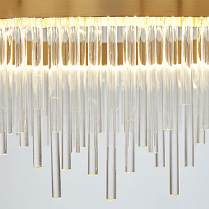 Lampes suspendues décoratives modernes pour chambre intérieure Lustre ovale en cristal LED K9 de taille moyenne fourni en usine - Product Image 4