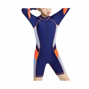 OEM Petites Filles À Manches Longues Maillot De Bain Une Pièce Enfant Maillot De Bain bébé maillot de bain