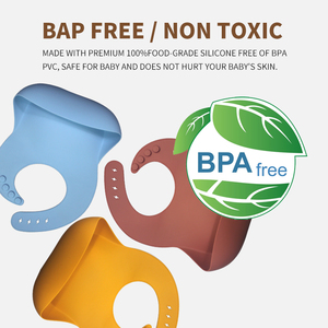 Bavoirs en silicone pour bébé sans BPA, personnalisables OEM/ODM, avec poche récupératrice de nourriture - Product Image 2