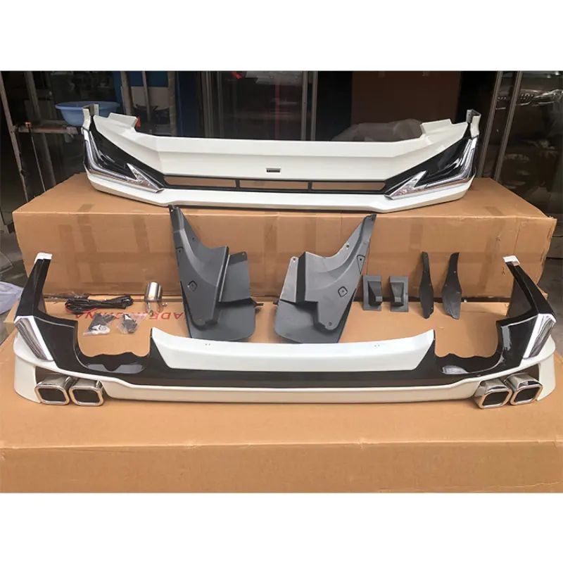 Kit de carrosserie de pièces automobiles SIRU lèvre de pare-chocs avant et arrière pour Land Cruiser Prado FJ150 2018 kit de carrosserie Prado en plastique état neuf