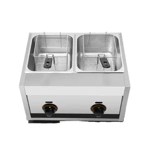 Chuangyu Exportation Produits De Qualité 16L Gaz Friture Chaude Chien Friteuse Machine Pour Poulet Frit