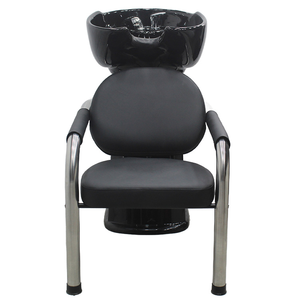 Lit de lavage semi-inclinable pour salon de coiffure et de beauté, avec fonction de rinçage à l'eau - Product Image 1