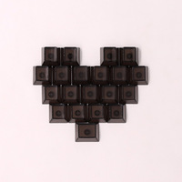 Keycaps DIY personnalisables Z-W, haute transparence, 21 touches cœur rose multicolores, haute valeur, modèle Z-W