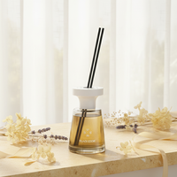 Diffuseur de bureau en verre solide NOIR - Évaporation naturelle, élimination des odeurs, parfum longue durée, style moderne, sans électricité