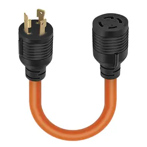 3 Prong 4 Prong jeneratör adaptörü, Nema L5-30P to L14-30R, l5-30 erkek jeneratör erkek L14-30 Transfer anahtarı dişi adaptör