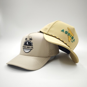 Gorra de Béisbol Deportiva Impermeable con Logotipo Personalizado, 5 Paneles, Parche de Goma, Perforaciones Cortadas con Láser, Cordón y Patrón de Puntos Ajustable - Product Image 5