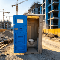 Toilettes portables en HDPE, sanitaires mobiles en plastique avec ou sans réservoir d'eau, deux modèles : sèches et à chasse d'eau, pour les situations d'urgence et les camps.