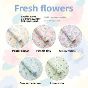 Luo Qing <span class=keywords><strong>กระดาษ</strong></span>ห่อช่อดอกไม้สดขนาดเล็ก8ผ้าไหมกันน้ำวัสดุห่อช่อดอกไม้ - Product Image 3