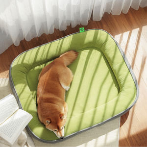 Venta al por mayor de logotipo personalizado de felpa corta gruesa esponja producto para mascotas gato perro Cama grande - Product Image 3