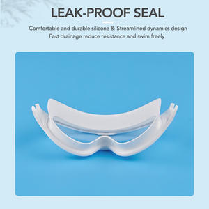 Lunettes de natation universelles pour adultes, grande monture, anti-buée, haute qualité, vente en gros d'usine, blanc et noir - Product Image 4