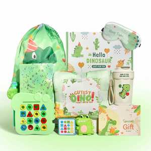 Ensemble Cadeau de Papeterie Thème Dinosaures pour Enfants/Garçons : Tasse Promotionnelle, Couverture, Carnet, Jouet Éducatif Assorti et Cartes en Papier - Product Image 1