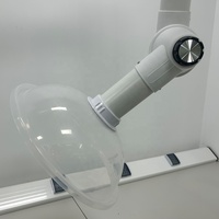 360 °   조절 가능한 흡입 암 고밀도 PP 소재 부식 방지 배기 후드 과학 실험 및 연구용