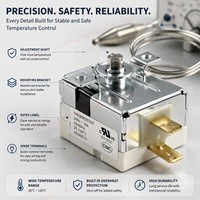 Module de contrôle de thermostat WHD-320H capillaire 200 mm en acier inoxydable pour équipement de restauration et unité de chauffage commerciale