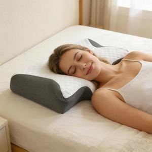 Almohada 0728 para Dormir, Espuma Viscoelástica, Alivio del Dolor de Cuello, para Dormir de Lado, Soporte para Adultos con Funda Extraíble - Product Image 4
