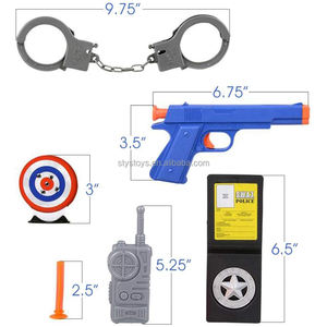 बेस्ट पुलिस एक्सेसरीज ड्रेस-अप पुलिस स्प ड्रेस-अप मिनी टारगेट हैंडपफ के साथ सेट - Product Image 5