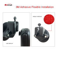 Support de fixation universel avec base adhésive et rotule de 1 pouce pour microphone de talkie-walkie Kenwood, compatible RAM