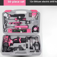 Ensemble d'outils ménagers de 58 pièces, kit d'outils, ensemble d'outils à main pour la réparation à domicile et le bricolage