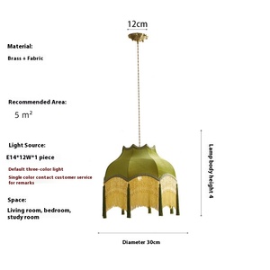 Cổ Điển Ánh Sáng Sang Trọng Nhung Đèn Chùm Tua Pháp Phong Cách Mỹ Phòng Ăn Phòng Khách Đèn Cho Phòng Ngủ Nghiên Cứu Có Sẵn Trung - Product Image 6
