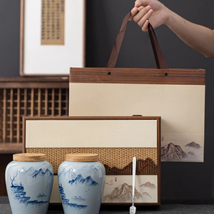 Custom personalizzato grande valigia Set da tè <span class=keywords><strong>scatola</strong></span> <span class=keywords><strong>regalo</strong></span> di lusso colore personalizzato tazza da caffè in ceramica artigianato per confezione <span class=keywords><strong>regalo</strong></span> in legno - Product Image 3